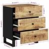 vidaXL Bedside Cabinet Natural wood with black accents