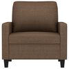 vidaXL Sofa Chair Brown Fabric (100% Polyester), Metal, Textilene Single