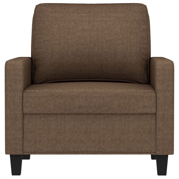 vidaXL Sofa Chair Brown Fabric (100% Polyester), Metal, Textilene Single