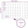 vidaXL Field Fence Silver 164.04 x 3.28 ft Galvanised steel