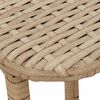 vidaXL Garden Table Beige PE Rattan Compact Foldable