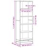vidaXL Bookcase Sonoma Oak Engineered wood, metal Tall Bookcase