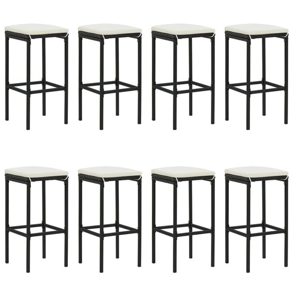 vidaXL Garden Bar Set Black, Cream White