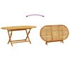 vidaXL Garden Dining Set Acacia wood: Natural wood color, Chairs: Cream