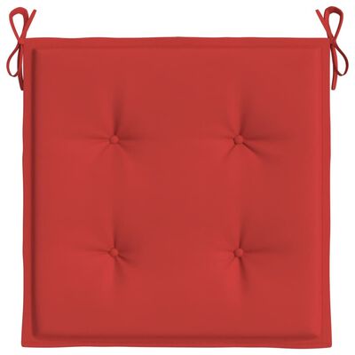 vidaXL Garden Chair Cushions 4 pcs Red 19.7"x19.7"x1.2" Oxford Fabric