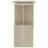 vidaXL Desk Sonoma oak Engineered Wood 78.7x19.7x29.9 in Rotatable