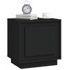 vidaXL Bedside Cabinet Black Engineered Wood Medium Bedside Cabinet