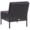 vidaXL Garden Lounge Set Black PE (polyethylene) rattan, powder-coated steel