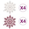 vidaXL Christmas Bauble Set Pink, Red, White Plastic Various sizes