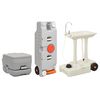 vidaXL Portable Camping Toilet and Handwash Stand Set with Water Tank