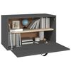 vidaXL Wall Cabinet Gray Solid pinewood, engineered wood 23.6x11.8x13.8 in