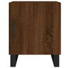 vidaXL Bedside Cabinet Brown Oak Engineered Wood, Iron Standard