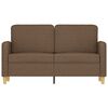 vidaXL 2-seater Sofa Brown Fabric (100% Polyester), Metal, Textilene Small