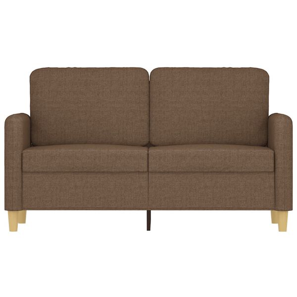 vidaXL 2-seater Sofa Brown Fabric (100% Polyester), Metal, Textilene Small