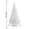 vidaXL Christmas Tree White PVC Medium Christmas Tree Cone-shaped