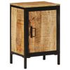 vidaXL Bathroom Cabinet Natural Wood and Black Solid mango wood and iron