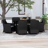 vidaXL Garden Dining Set Black