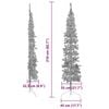 vidaXL Artificial Half Christmas Tree Silver PVC, steel Slim