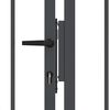 vidaXL Fence Gate with Spear Top Black 120.1"x 68.9" Powder-coated Steel