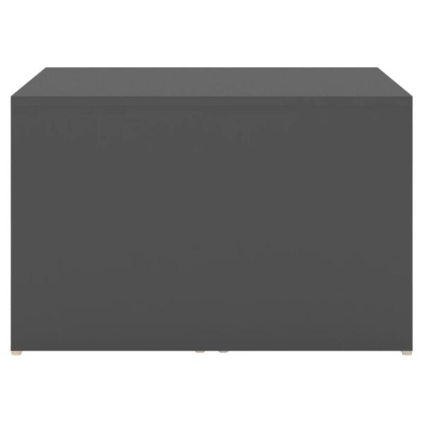 vidaXL Nesting Coffee Table Set Gray Engineered Wood Adjustable