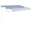 vidaXL Retractable Awning Blue and White
