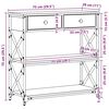 vidaXL Console Table with Drawer artisan oak 75 x 28 x 75 cm