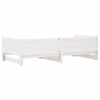 vidaXL Pull-out Day Bed White 80.12 x 72.44 x 22.24 in Solid Pine Wood