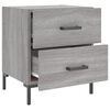 vidaXL Bedside Cabinet Set of 2 Grey Sonoma Engineered wood, iron