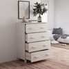 vidaXL Sideboard White Solid pinewood, MDF Medium Sideboard
