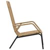 vidaXL Garden Chair Light Brown Poly rattan, Powder-coated steel Standard