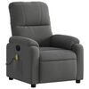 vidaXL Massage Recliner Chair Dark gray Microfiber fabric, metal, plywood