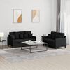 vidaXL Sofa Set Black Fabric (100% polyester), metal, textilene, plywood