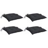 vidaXL Chair Cushion Set of 4 Black Oxford fabric (100% polyester)