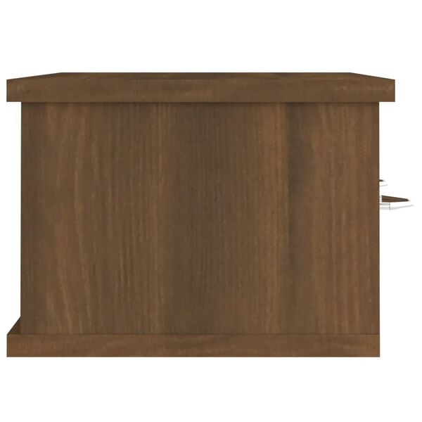 vidaXL Wall Cabinet Brown Oak Engineered Wood 23.6x10.2x7.3 in