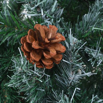 vidaXL Frosted Christmas Tree with Pinecones 59.1"