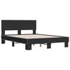 vidaXL Bed Frame Black Engineered wood and metal Double Durable