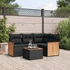 vidaXL Garden Sofa Set Black