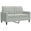 vidaXL 2-seater Sofa Light gray Velvet, Polyester, Metal, Plywood 2-seater