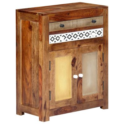 vidaXL Side Cabinet 23.6"x11.8"x29.5" Solid Sheesham Wood
