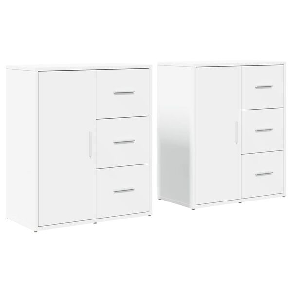 vidaXL Sideboard White Engineered Wood Standard Sideboard Rectangular