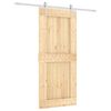 vidaXL Sliding Door with Hardware Set 35.4x82.7" Solid Wood Pine