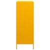 vidaXL Highboard Mustard Yellow Cold-rolled Steel 26.8 x 15.4 x 40.7 in