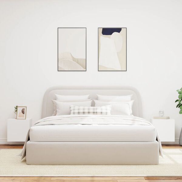 vidaXL TV Wall Cabinet Set of 2 White Engineered wood Medium