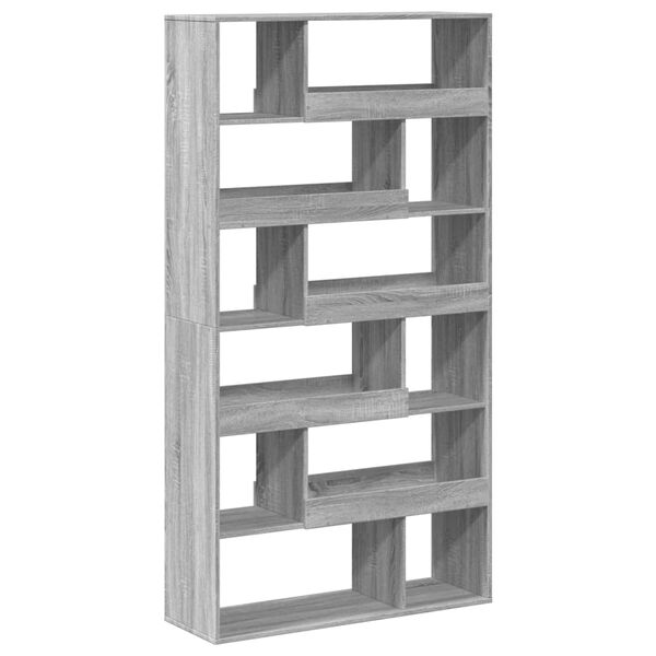 vidaXL Bookcase Grey sonoma Engineered wood Large Bookcase Rectangular