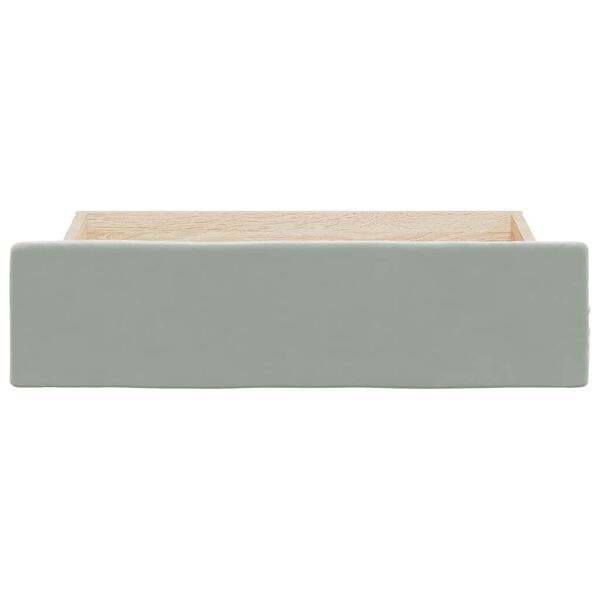 vidaXL Bed Storage Drawer Light Grey Engineered wood, Velvet Organizers