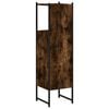 vidaXL Bathroom Cabinet Smoked Oak Engineered Wood, Powder-Coated Steel