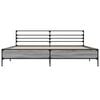 vidaXL Bed Frame Grey Sonoma Engineered Wood and Metal Double Bed Frame