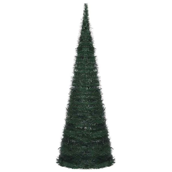 vidaXL Pop-up Christmas Tree Green PVC Tall Collapsible