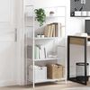 vidaXL Shelf Cabinet White Engineered wood Medium Bookshelf