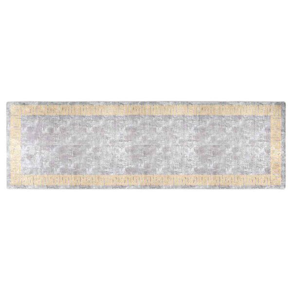 vidaXL Rug Grey 100% Polyester 31.5x118.1 in Rug Rectangular